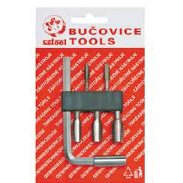 Набор из 5-ти метчиков  с Г-образным держателем BUCOVICE TOOLS метрическая резьба, сталь HSS 948210