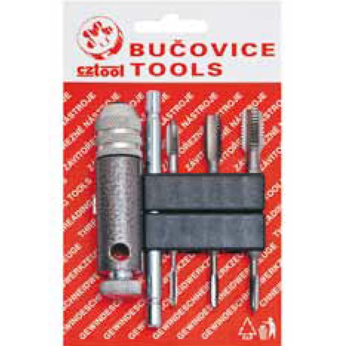 Набор метчиков с цанговым держателем с трещеткой BUCOVICE TOOLS метрическая резьба, инструментальная сталь (NO/CS) 948410