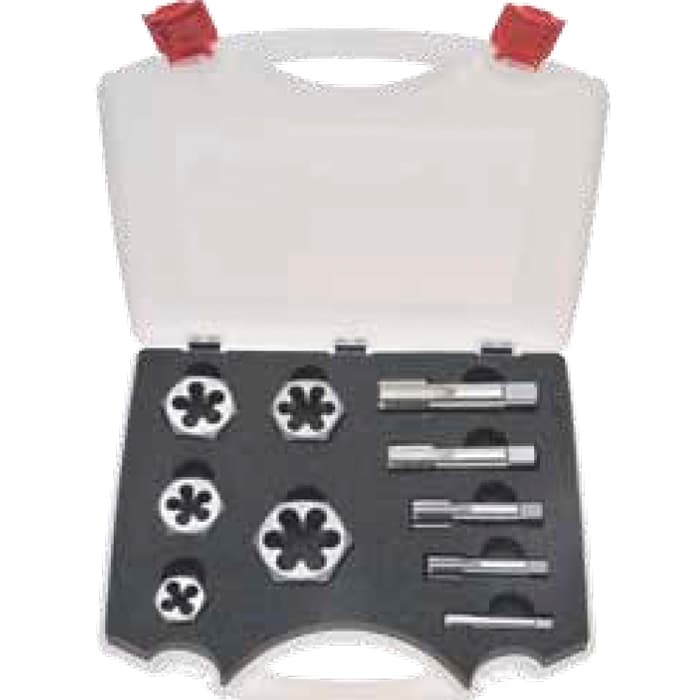 Набор резьбонарезной в пластиковом кейсе OS 1 BUCOVICE TOOLS трубная резьба, сталь HSS 340220