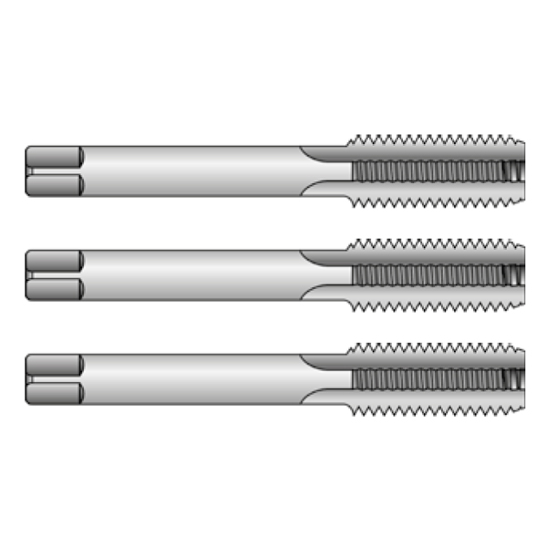 Метчики наборные, унифицированная чёрная резьба, инструментальная сталь (NO/CS)