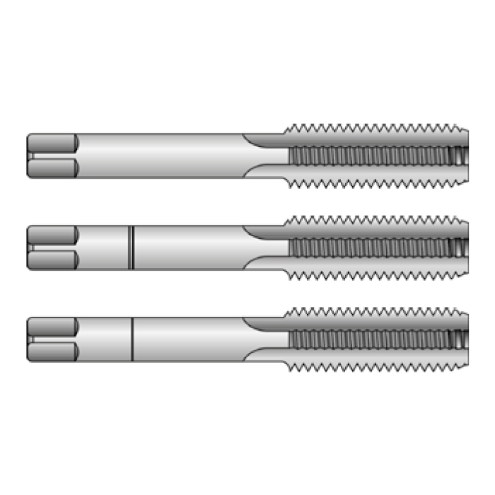 Метчики наборные, резьба  Витворта, инструментальная сталь (NO/CS)