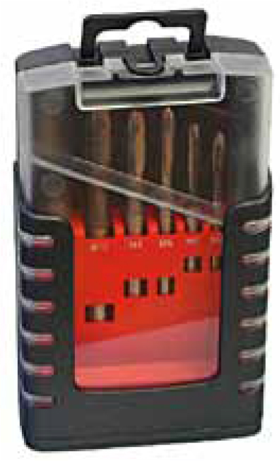 Набор резьбонарезной в пластиковой коробке (катаная резьба) BUCOVICE TOOLS метрическая резьба, инструментальная сталь HSS 105001